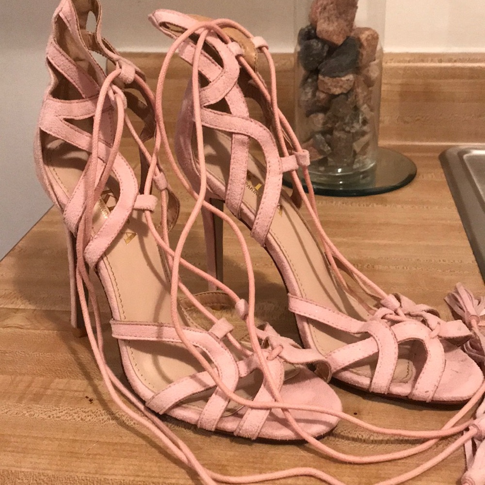 Ankle lace up heels